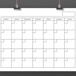 8.5x11 Inch Blank Calendar, 8.5