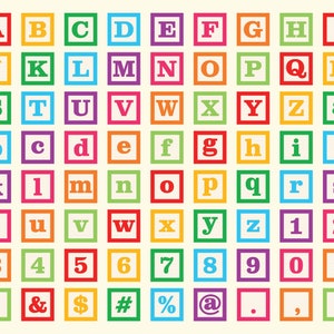 Alphabet Blocks Clip Art Set, PNG, SVG, VECTOR, Preschool Clipart, Educational Clipart, Letter Clipart, Block Clipart, Letter Block Clipart image 6