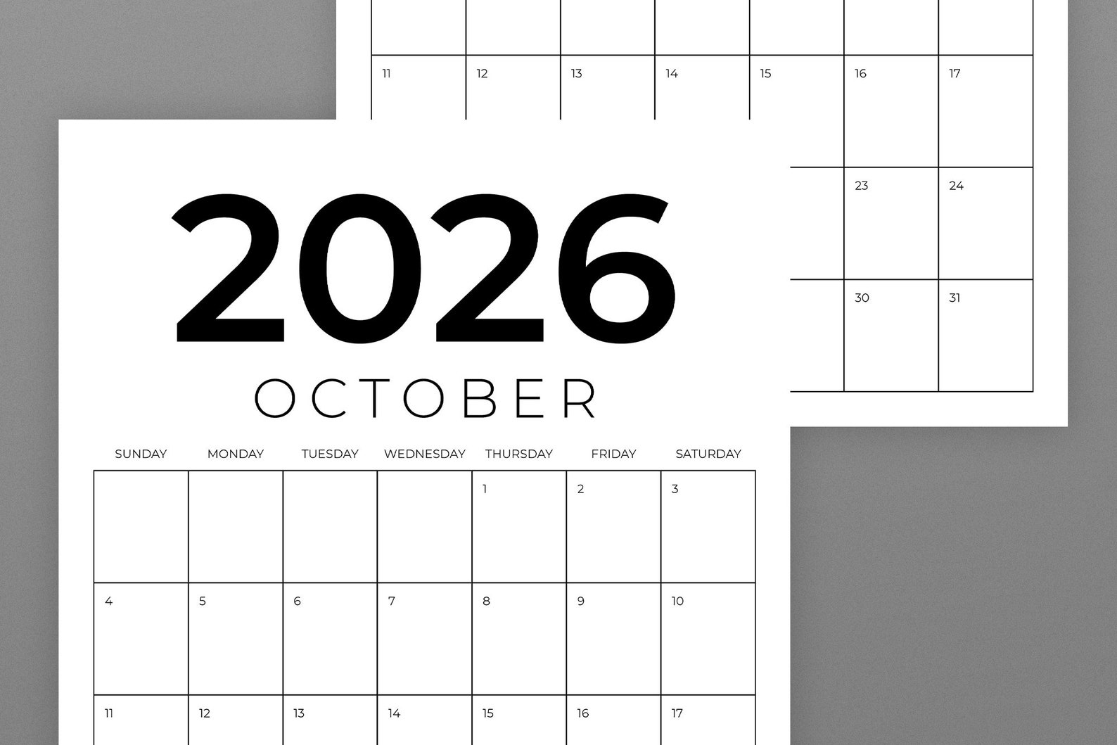 2026 Vertical 8.5 X 11 Inch Calendar Template INSTANT Etsy