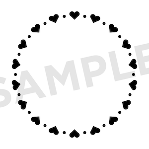 Heart Valentine Frame Clip Art Set, PNG, SVG, VECTOR, Valentine's Day Clipart, Heart Wreath, Wedding Wreath, Heart Border, Heart Frame image 5