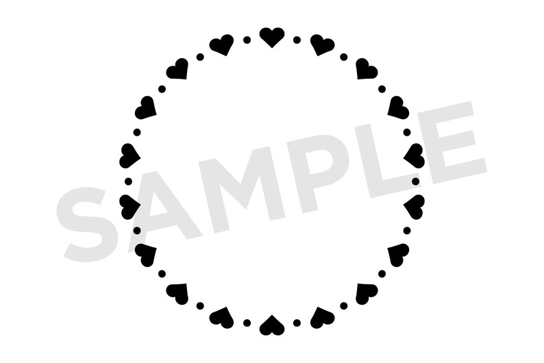 Heart Valentine Frame Clip Art Set, PNG, SVG, VECTOR, Valentine's Day Clipart, Heart Wreath, Wedding Wreath, Heart Border, Heart Frame image 5