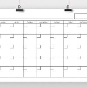blank calendar page template set instant download includes etsy