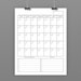 8.5x11 Inch Vertical Blank Calendar, Planner Calendar, 8.5