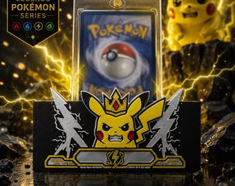 Pikachu Trading Card Display Stand | Pokémon Card Display | 3D Printed Card Holder | Legends Series | Collector Gift