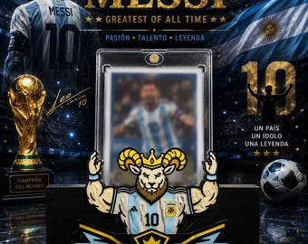 GOAT Soccer Trading Card Display Stand | 3D Printed Holder for Collectors