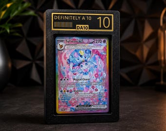 DA10 RawGuard Magnetic Trading Card Display Case, "Definitely A 10" Slab Replica