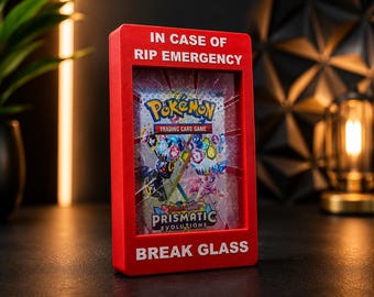 Emergency Booster Pack Display Case | 3D Printed TCG Holder, Wall Mount, Collector Gift