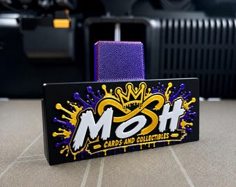 Custom 3D Printed Sports Card Display Stand: Personalized Logo, Text, Artwork Holder