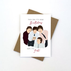 The Beatles Birthday Card | Australian Made | Blank Inside | Envelope Included