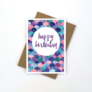 Mermaid Scales Birthday Card | Australian Made | Blank Inside | Envelope Included