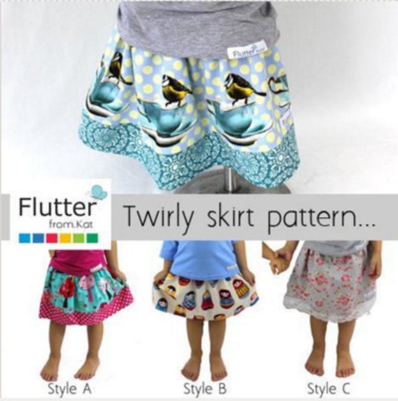 Rotary cutter girls skirt pattern