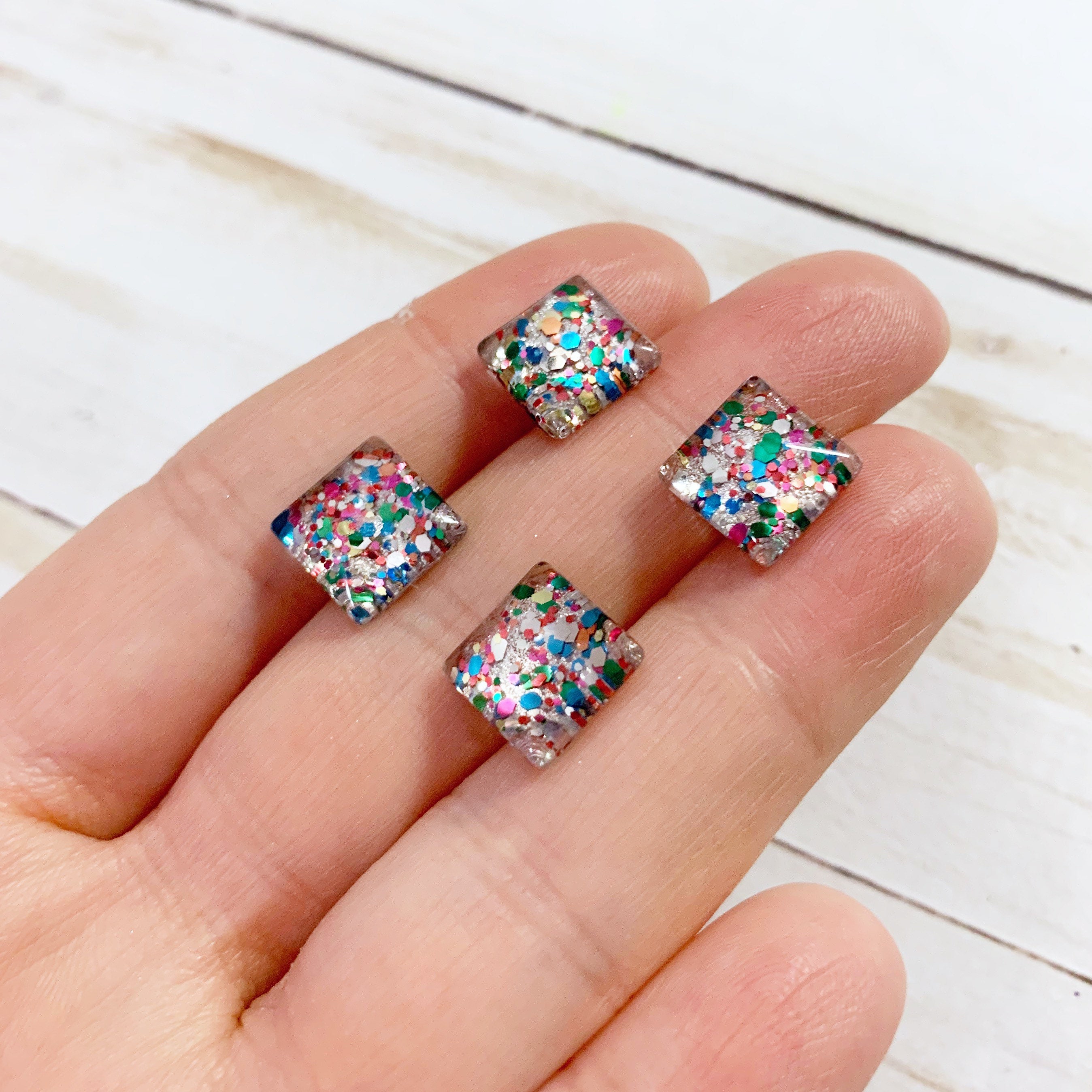 Kate Spade Inspired Metallic Confetti Glitter Earrings - Etsy