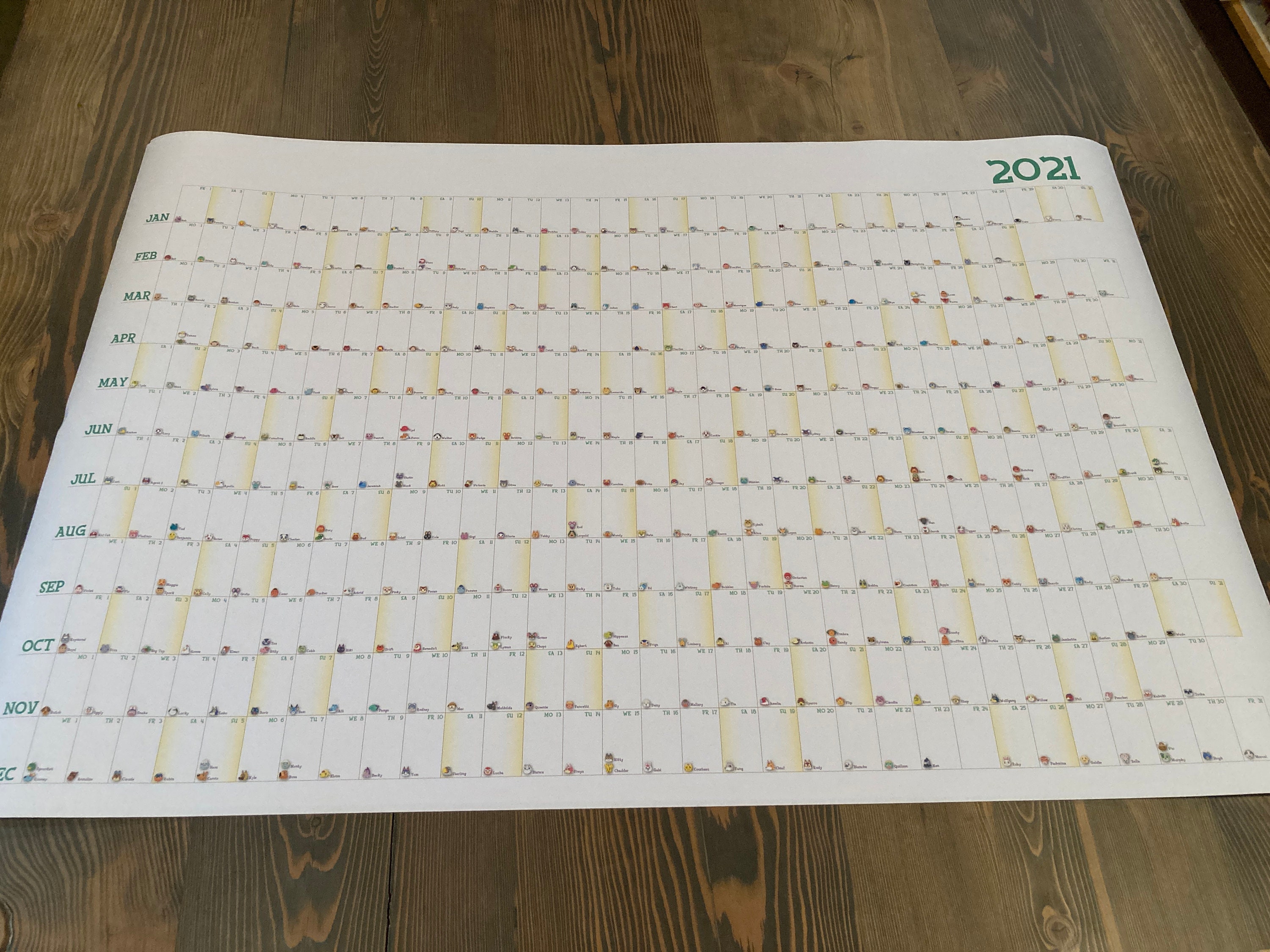 Animal Crossing 365 Day Calendar for 2021 PDF File Only Etsy