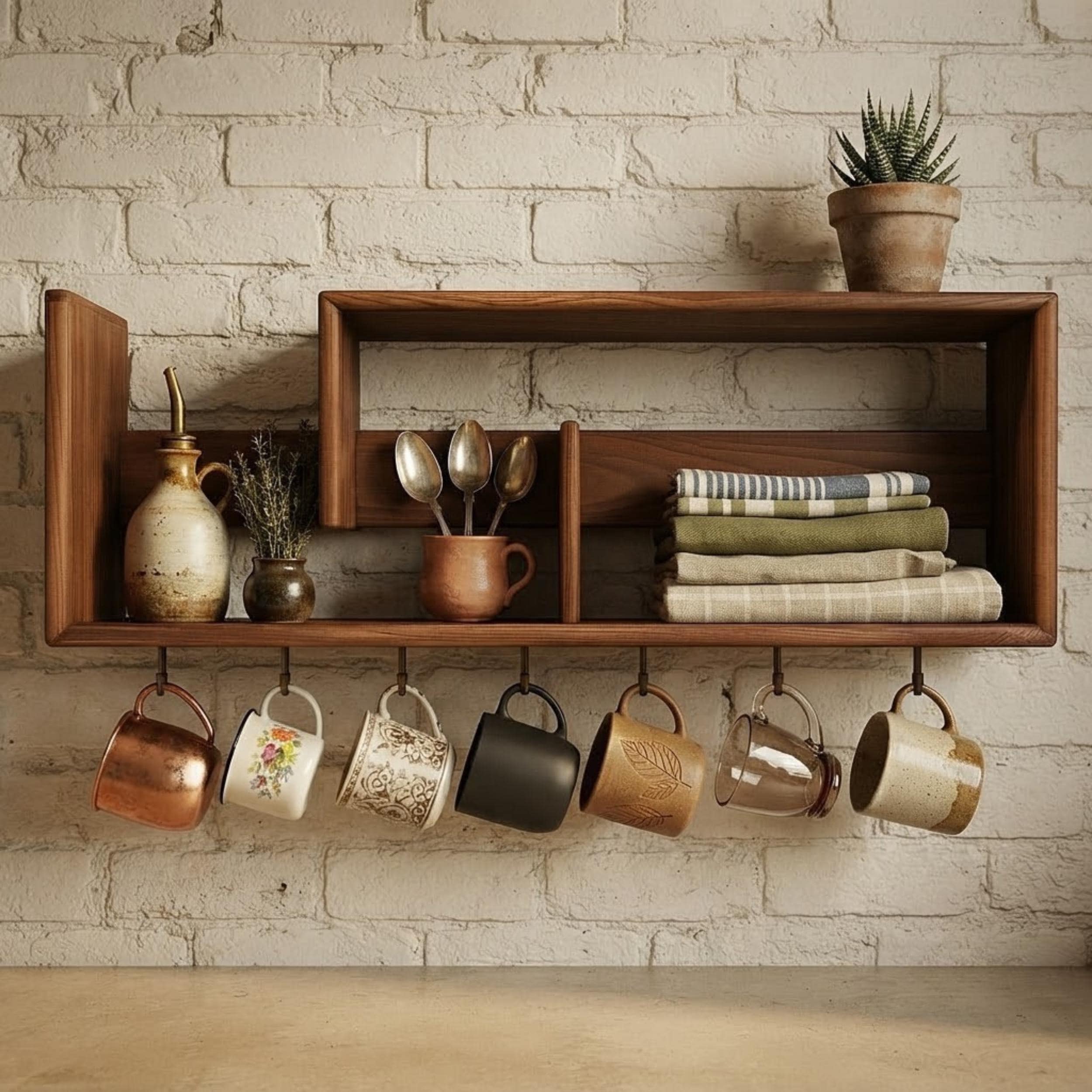 Coffee mug shelves