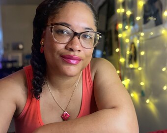 Passion Pink and Gold Circle Drop Earrings - Bring The Passion