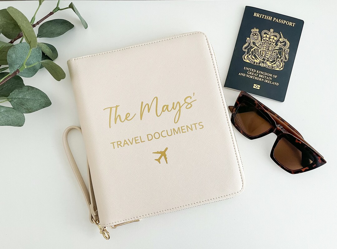 Family Travel Organiser, Personalised Holiday Wallet, Passport Holder