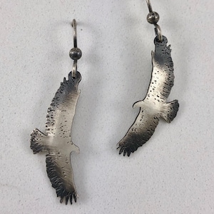 Hawk Earrings Small Sterling Silver - Silver Hawk Earrings - Bird Earrings - Silver Bird Earrings