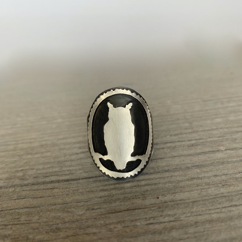 Owl Ring sterling silver Silver Owl Ring Gift for Her Bird Jewelry Bird ring Owl Jewelry