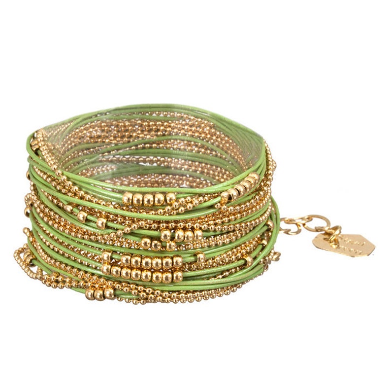 Leather Wrap Bracelet, Wrap Bracelet, Gold Charm Bracelet, Bohemian