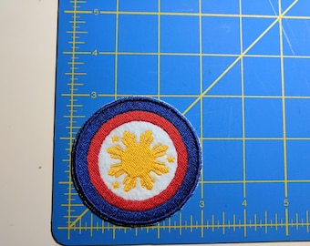 Philippines Flag embroidered circle patch