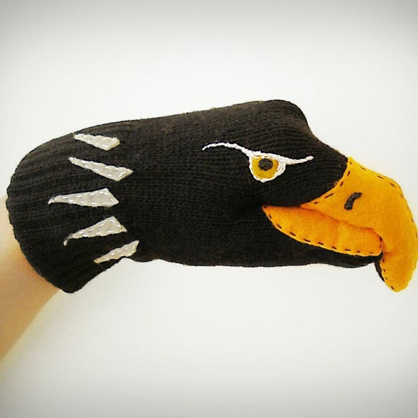 Eagle Gloves, Black Gloves, Puppet Gloves, Animal Gloves, Bird, Hand Shadow