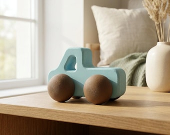 Forte Toy Truck — Montessori Push-Along Pickup for Toddlers, Plant-Based Simple Grip Toy