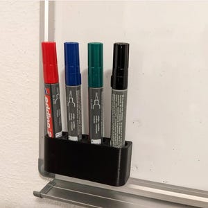 STL-fil | Torrsuderlig markörorganisatör | Whiteboardpennhållare för skrivbord | Förvaring för klassrum och kontor | 3D-utskrift