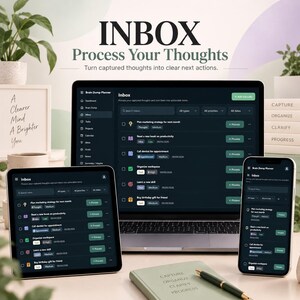 Interactive HTML Brain Dump Planner | Task & Project Organizer (Digital Download)