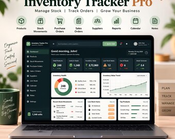 HTML Inventory Tracker | HTML Planner | Inventory Management System | Stock Tracker & Sales Dashboard