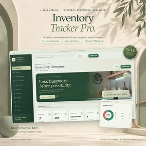 Inventory Tracker for Small Business | Offline HTML Planner for Stock and Sales
