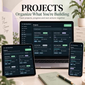 Interactive HTML Brain Dump Planner | Task & Project Organizer (Digital Download)