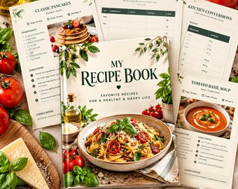 Custom Recipe Book, Personalized Recipe Binder, Wooden Recipe Book, Custom Recipe Box, Family Cookbook, Heirloom Recipe Journal