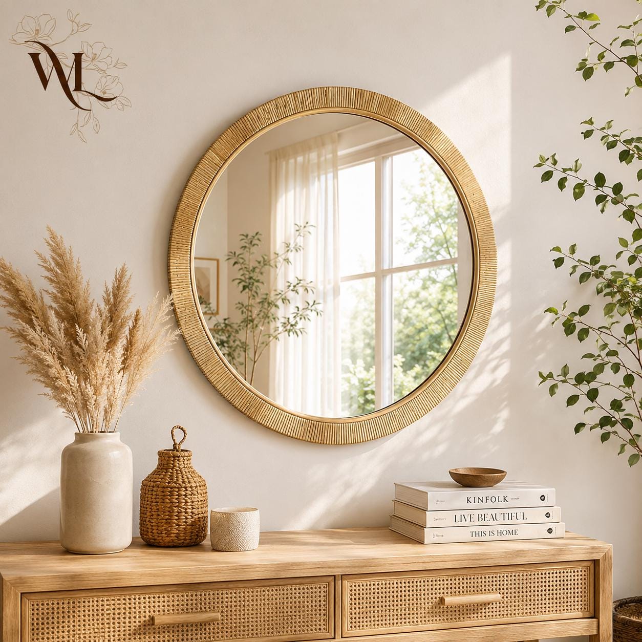 Rattan Mirrors Vintage - Etsy