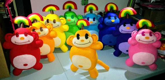 rainbow monkey stuffed animal