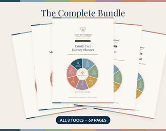 Paquete completo / 8 planificadores y herramientas para la atención en la tercera edad (PDF)