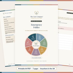 Carpeta de emergencia / Planificador de información médica (Descarga en PDF) imagen 1