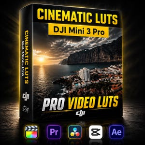 200+ DJI Mini 3 Pro Gold Combo | D-Cine Cinematic Video LUTs | Drone Pro Filters for Premiere Pro, CapCut, DaVinci Resolve | ThorPreset