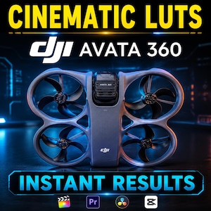 100 DJI Avata Cinematic LUTs | FPV Drone Action Filters | D-Log Video Color Grading Presets for Premiere Pro, DaVinci Resolve, CapCut