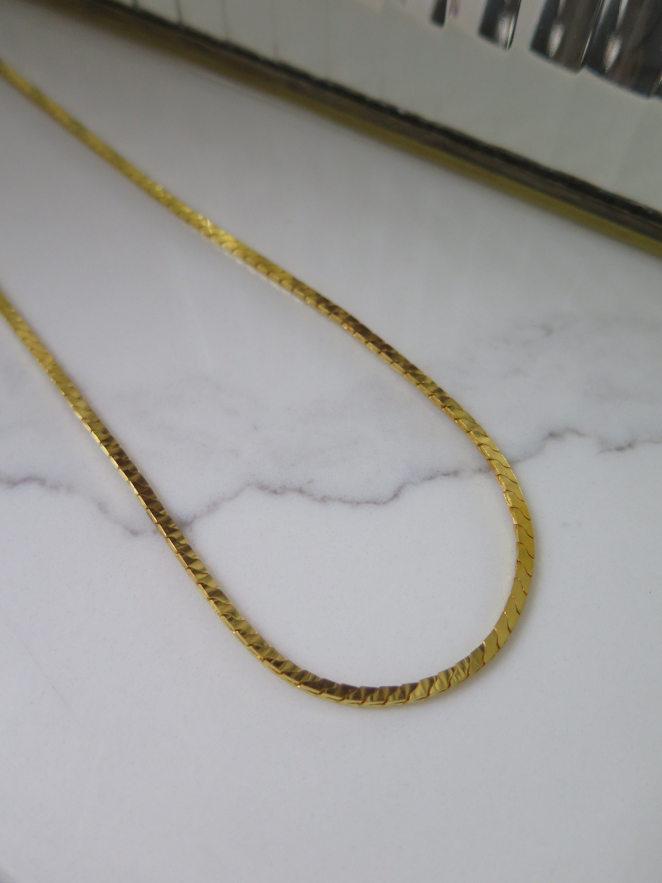 破格 Vintage 925 8mm Flatchain Necklace