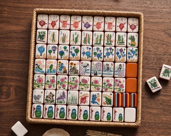American Mahjong Tile Set, 160-Piece Engraved 7-Layer Acrylic, Walk With Me