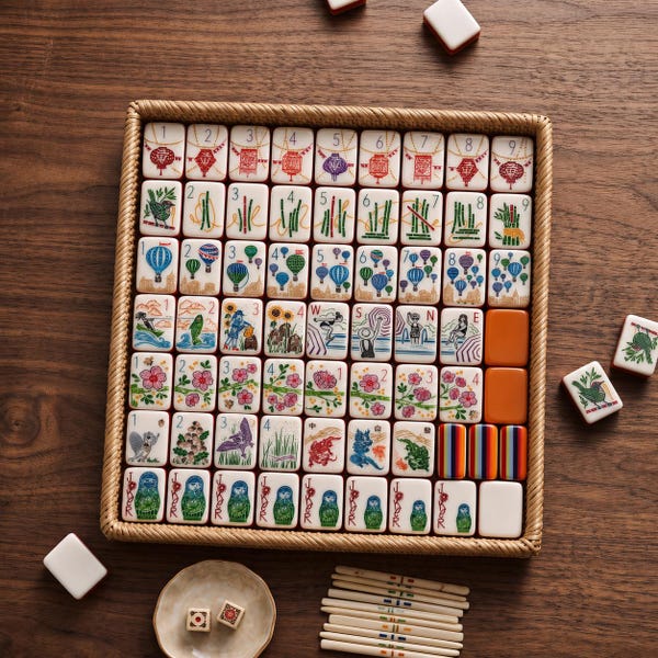 American Mahjong Tile Set, 160-Piece Engraved 7-Layer Acrylic, Walk With Me
