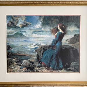 Miranda - The Temptest framed print by John William Waterhouse