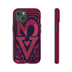 Funda protectora para teléfono Hazbin Hotel Velvette en color burdeos y azul marino