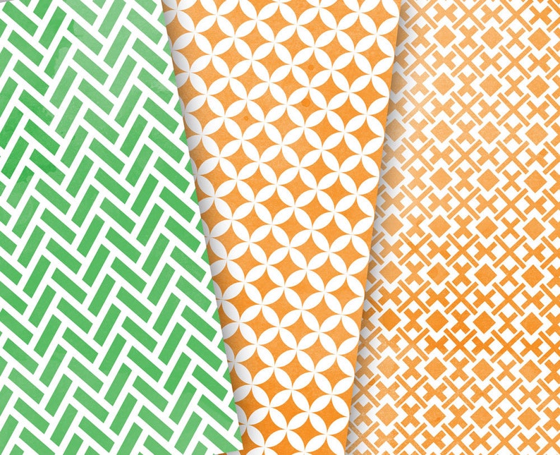 St Patricks day Digital Paper Pack St Paddys Scrapbook Background Luck of the Irish Digital Paper Japanese Watercolors Paper