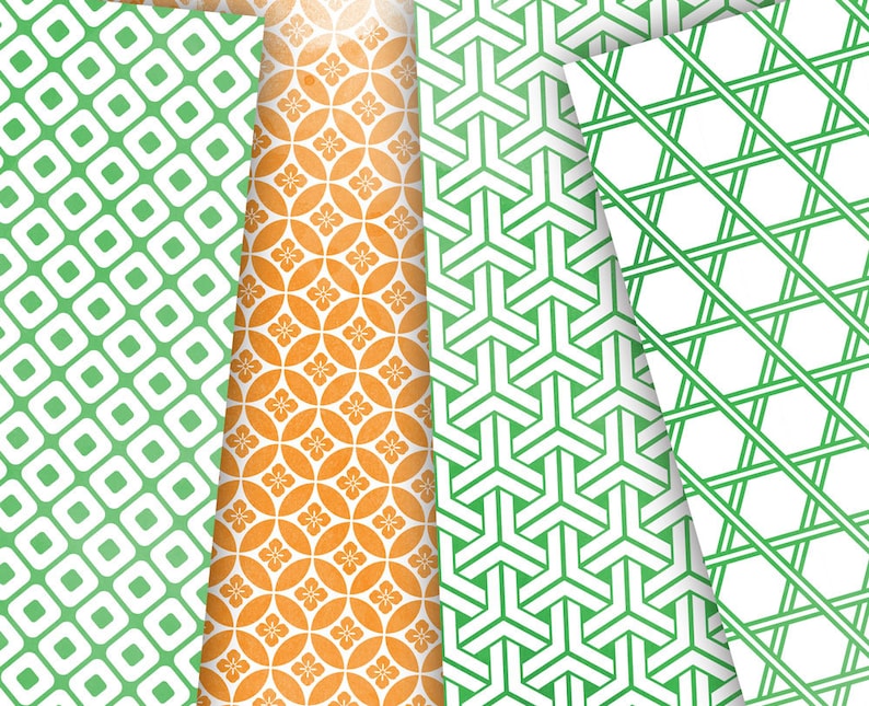 St Patricks day Digital Paper Pack St Paddys Scrapbook Background Luck of the Irish Digital Paper Japanese Watercolors Paper