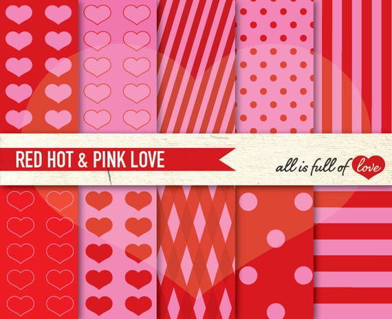 Valentines DIGITAL PAPER Pack Silver Polka Dots Grey Heart patterns stripes Valentines Paper Valentines Background Love A4 Letter