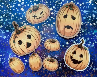 Pegatinas de calabaza (juego de 8)