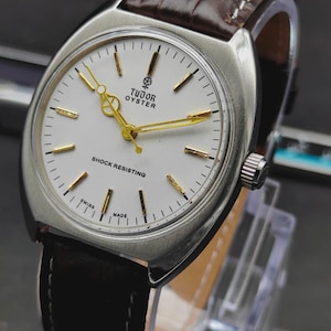 Vintage Tudor Geneve Men's Manual Winding Wrist Watch Swiss Made White Dial Watch