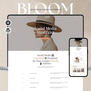 Bloom Social Media WordPress-thema – Elementor-websitesjabloon voor coaches, contentmakers en bureaus