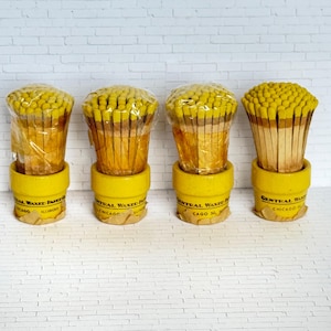 Vintage Central Waxed Paper Match Holders – Set of 4 New Old Stock (NOS) Chicago
